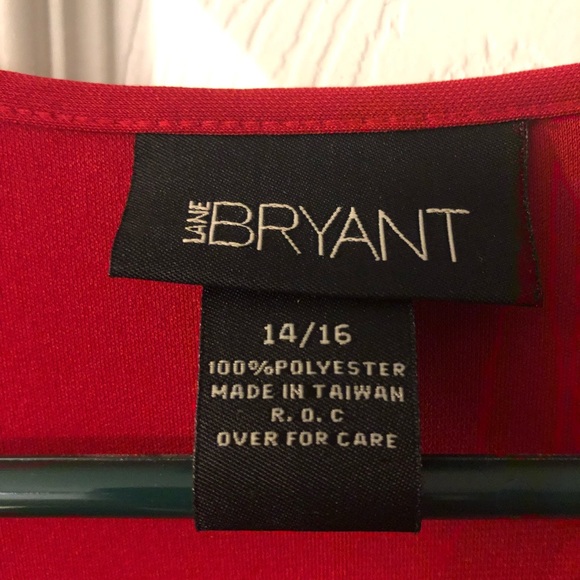 Red Lane Bryant wrap dress - Picture 3 of 3